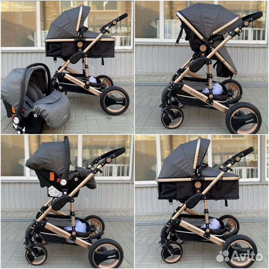 Коляска 3в1 Новая трансформер (качество)