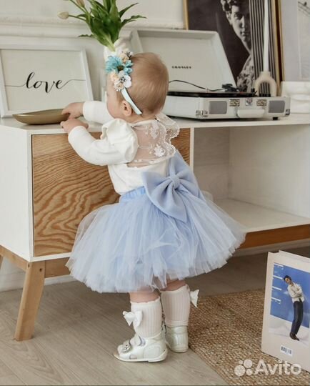 Одежда для девочки (юбка пачка+боди) р80-86