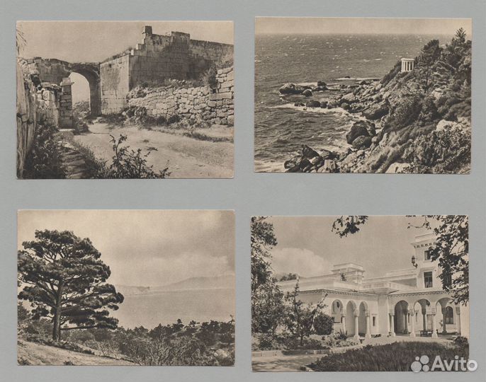 Крым 1956 полный 15 шт соцреализм Ялта Судак пляж