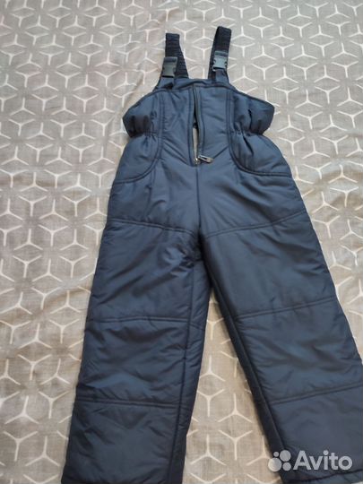 Полукомбинезон, штаны утеплённые на бретелях