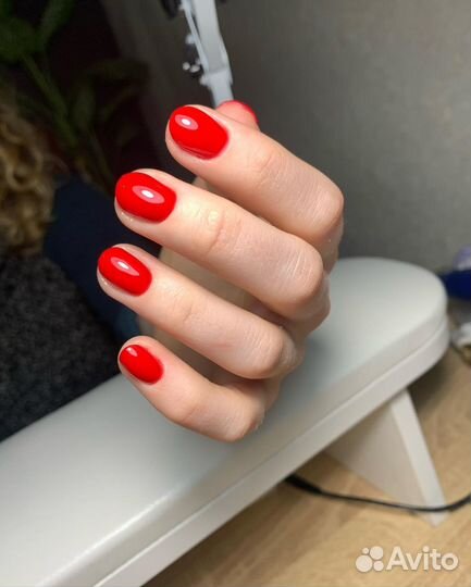 Комбинированный маникюр с укреплением