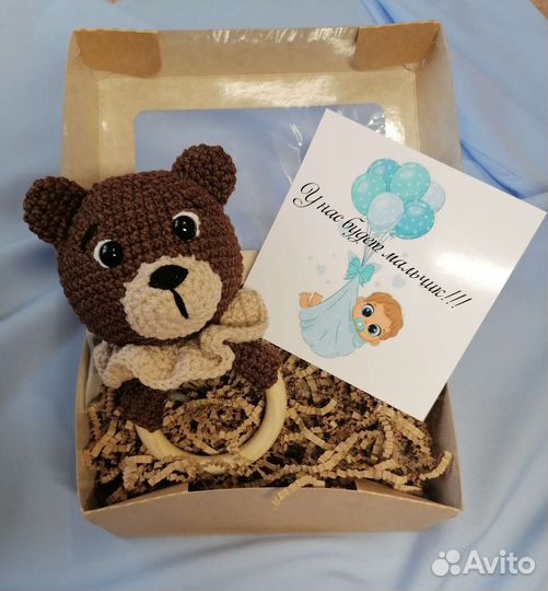 Вязаная игрушка/Беби бокс/погремушка/пинетки