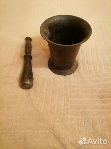 Ступка Большая с пестиком СССР чугун