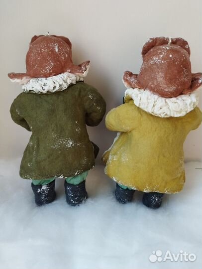 Ватные елочные игрушки