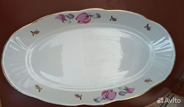 Блюдо селëдочница, Рижский фарфор