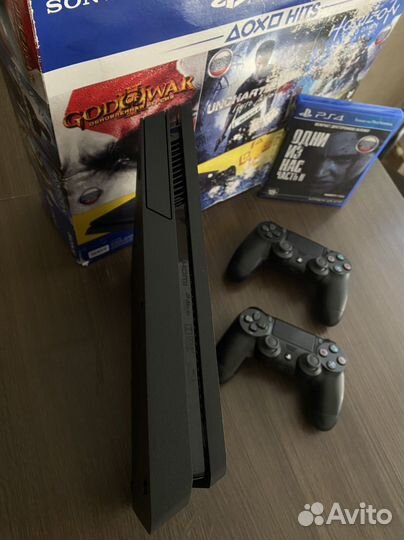 Sony Playstation 4 slim 500gb + игры + 2 dualshock