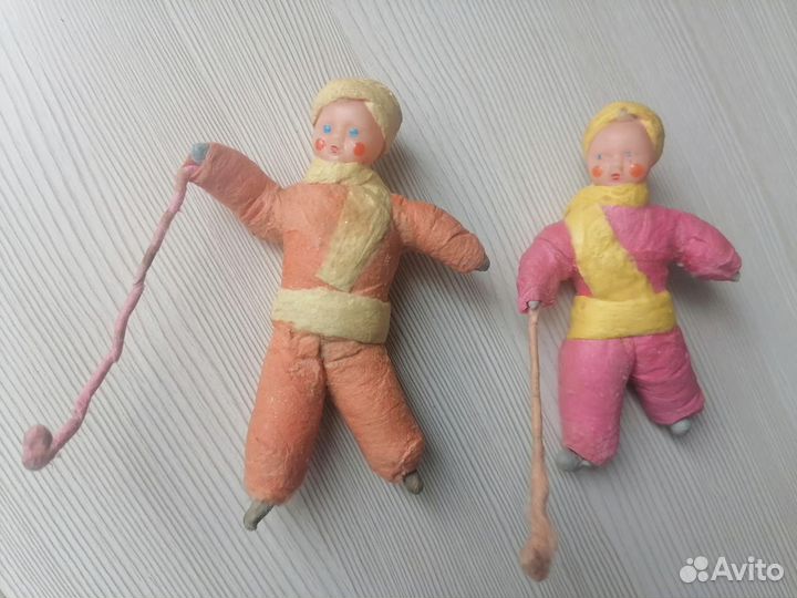 Ватные ёлочные игрушки СССР и современные