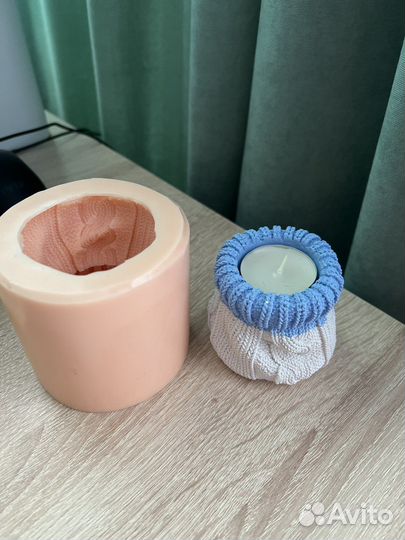 Молд силиконовый. Молд вязанный мешочек