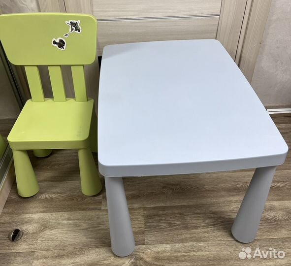 Детский стол и стул икея мамут