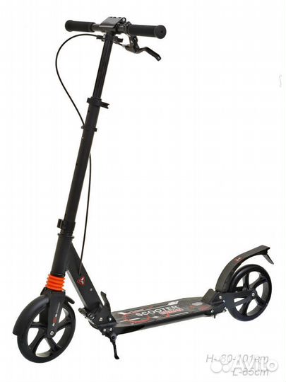 Самокат 2-х колесный черный