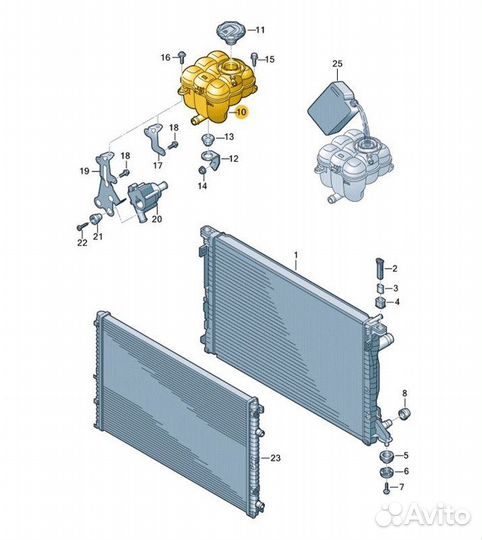 Б/У Бачок расширительный В хорошем состоянии