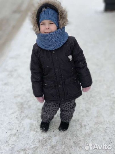 Комплект шапка снуд варежки