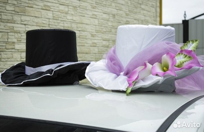 Свадебные украшения на машину бу