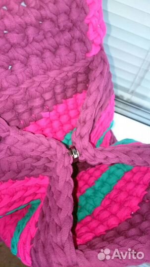 Вязаный рюкзак Марсала handmade