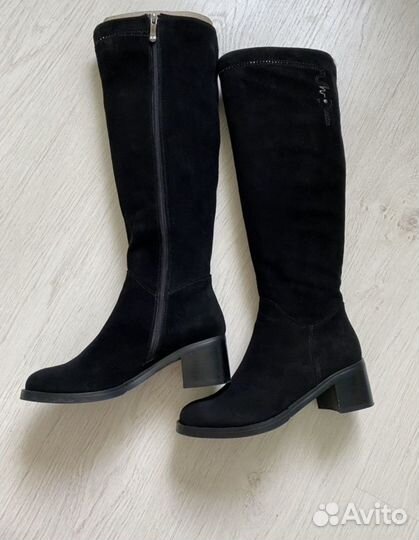 Сапоги замшевые демисезонные натуралки р 36