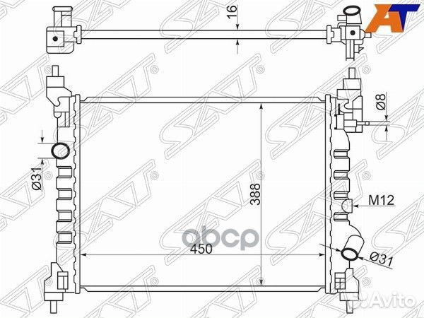 Радиатор Chevrolet Spark 10-16 / Ravon R2 16- C