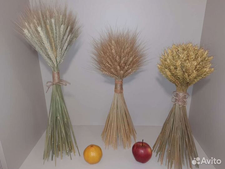 Букеты из колосков и сухоцветов