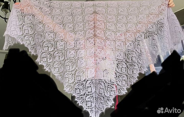 Оренбургский пуховый платок паутинка