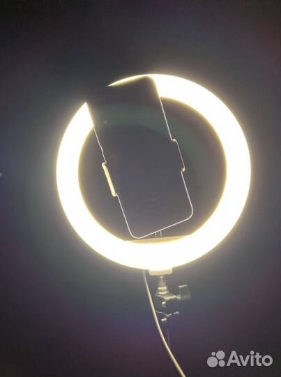 Лампа кольцевая 26 см новая цветная