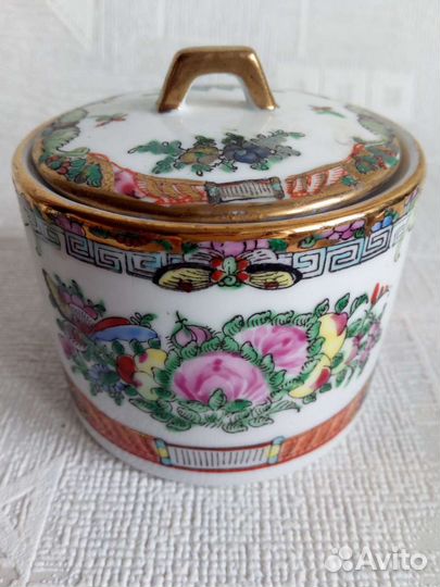 Антикварный китайский сервиз с ручной росписью