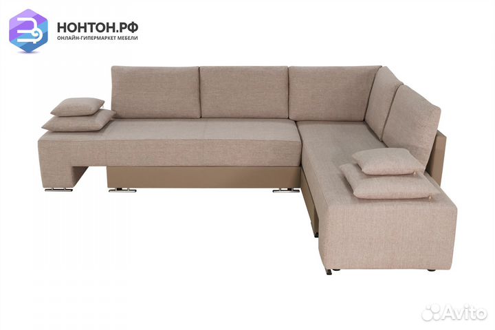 Диван угловой трансформер Премьер светло-бежевый