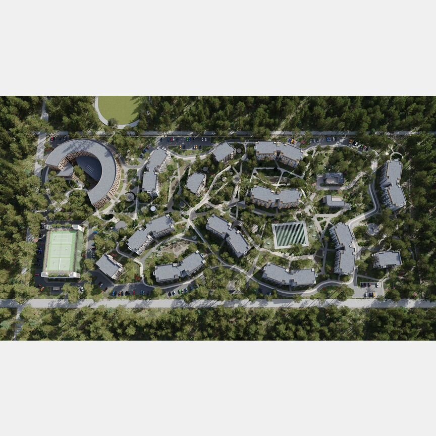 1-к. апартаменты, 45,2 м², 2/6 эт.