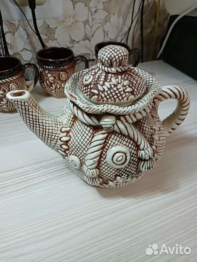 Чайный сервиз глиняная керамика