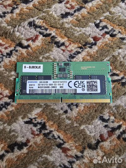 Оперативная память Samsung DDR5 sodimm 8gb 5600MHz