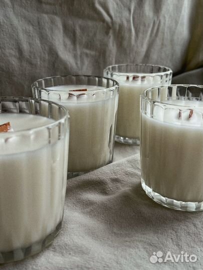 Ароматическая свеча в прозрачном стакане