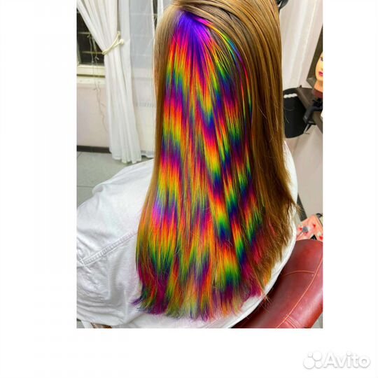 Яркое окрашивание волос