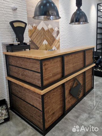 Стойка ресепшн лофт изготовление