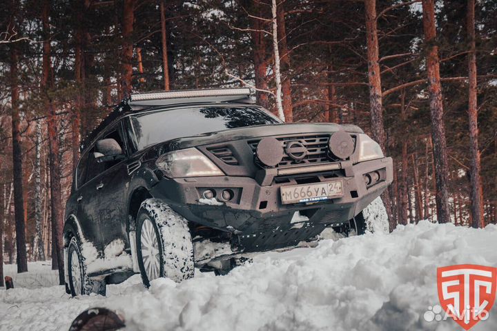 Бампер силовой передний Nissan Patrol 62 2010-2014