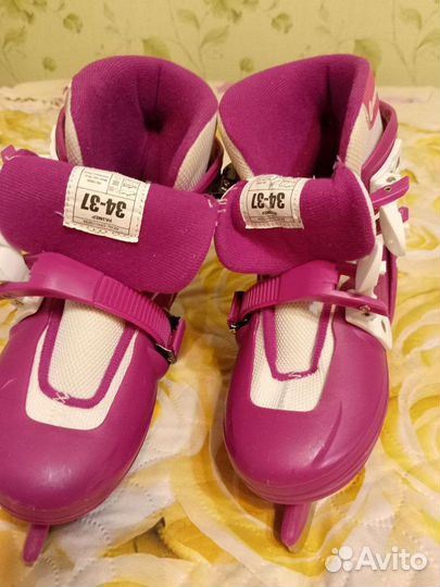 Коньки для девочки раздвижные р.34-37