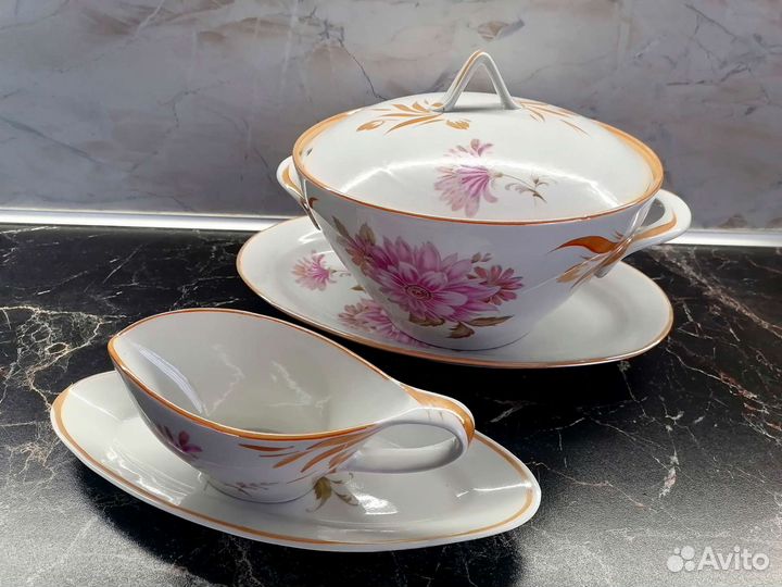 Столовый сервиз фарфор Дулево