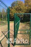 Монтаж забора Профлист Сетка 3Д Деревянный Сетка