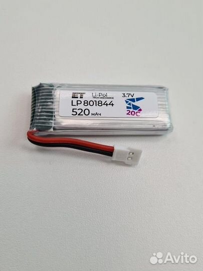 Аккумулятор ET LP801844-20CM 3.7В, 520мАч, Li-Pol