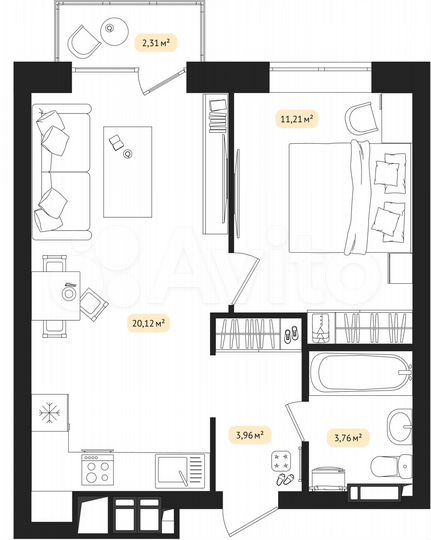 1-к. квартира, 39,7 м², 17/24 эт.