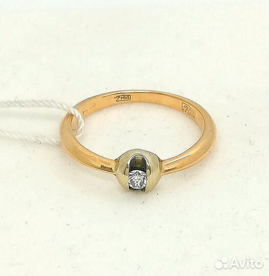 Кольцо / размер 17 / 2,87г / Золото585 / бриллиант