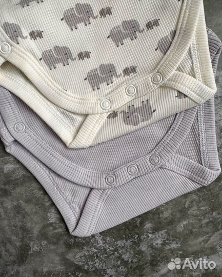 Комплект боди на запах в рубчик 62 C&A