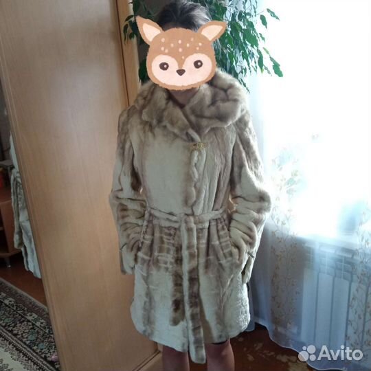 Шуба норковая с капюшоном 42-44