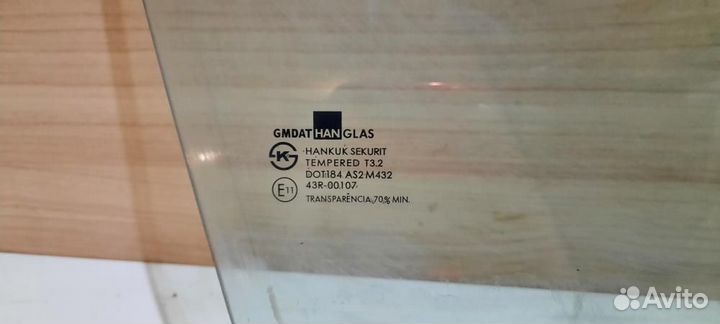 Стекло двери переднее правое Chevrolet Aveo T250