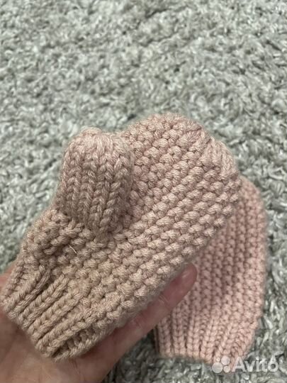 Шапка zara варежки zara