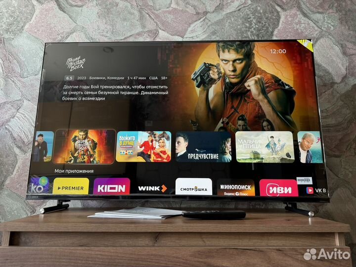 Новый безрамочный телевизор 43'' 4K UHD SMART 2GB