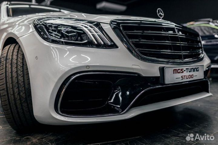 Обвес Mercedes S-class w222 в стиле S63 + решетка