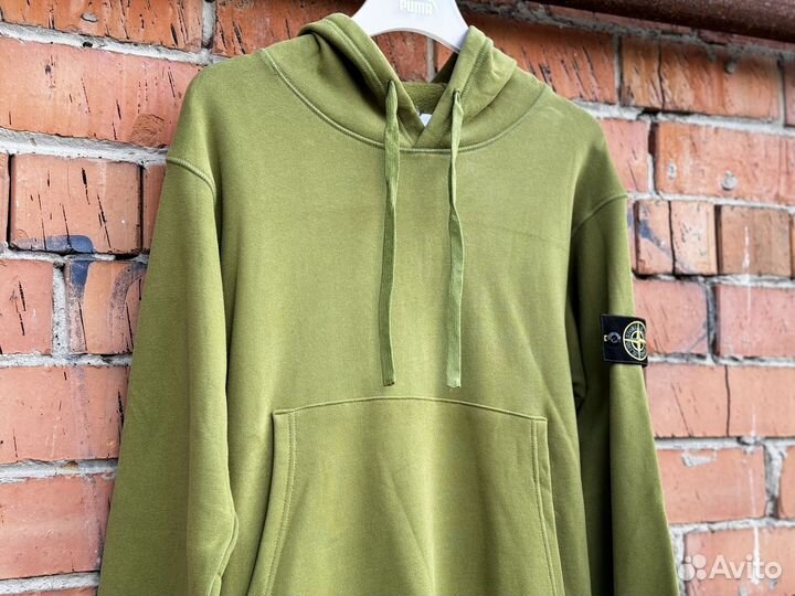 Худи на флисе Stone Island Green