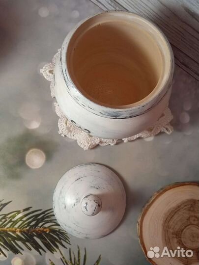 Сахарница деревянная на вашу кухню декупаж