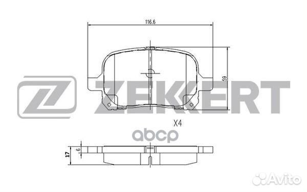 Колодки торм. диск. передн. Lexus RX 300 (XU10)