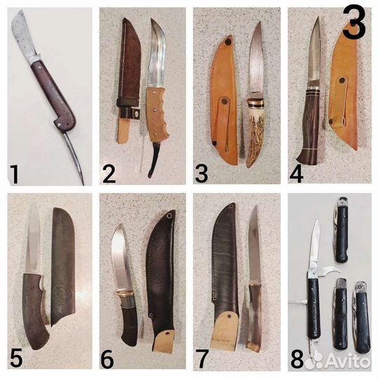 Ножи охотничий, боцманский.Новые и ссср.Ручная раб