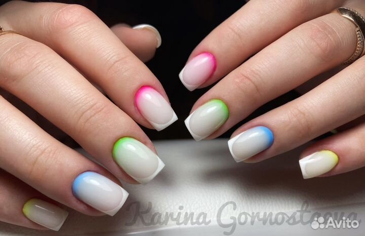 Маникюр покрытие гель лаком,наращивание