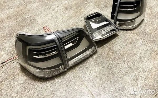 Задние фонари Land Cruiser 200 07-15 серые дым LED